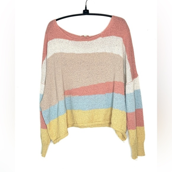 Listicle Color Block Oversized Boxy Sweater sz L - Picture 1 of 3